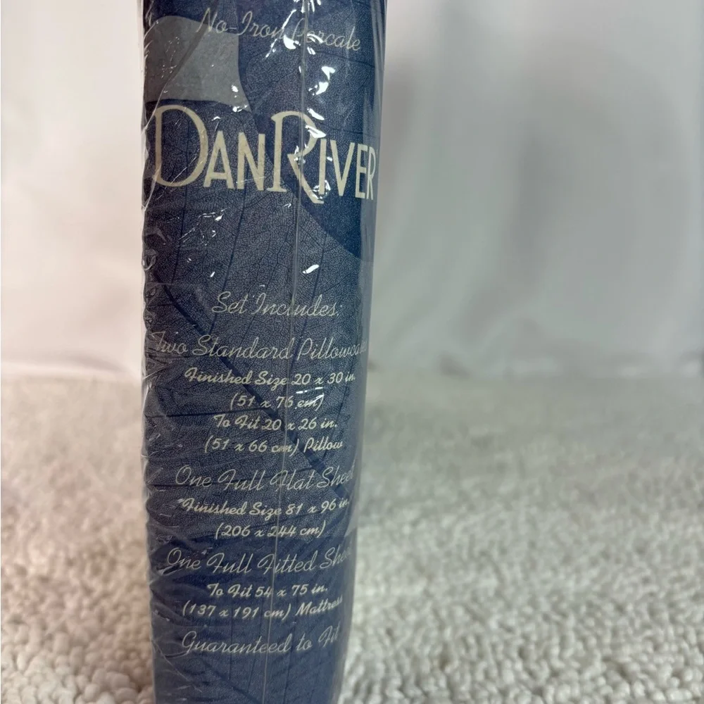 VTG Dan River “Janine” Full Size 4 Piece Sheet Set No-Iron‎ Percale 180TC NWT